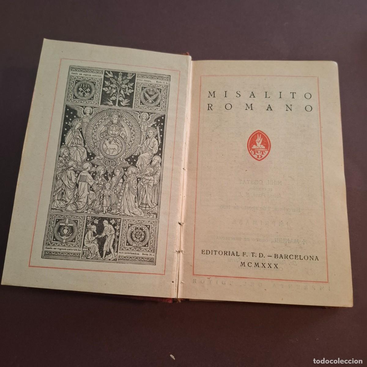 Libros antiguos: Misalito romano - 1930 - Foto 1