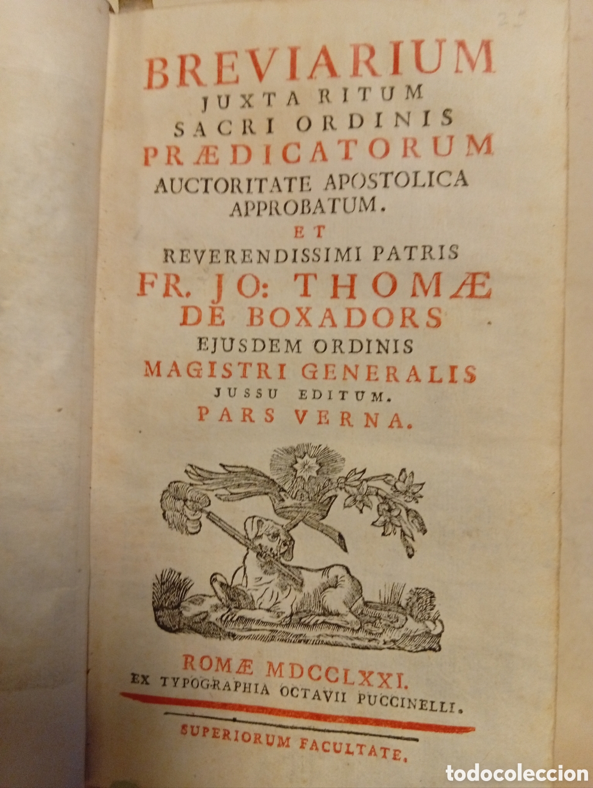 Libros antiguos: Antiguo libro Breviarium - Foto 1