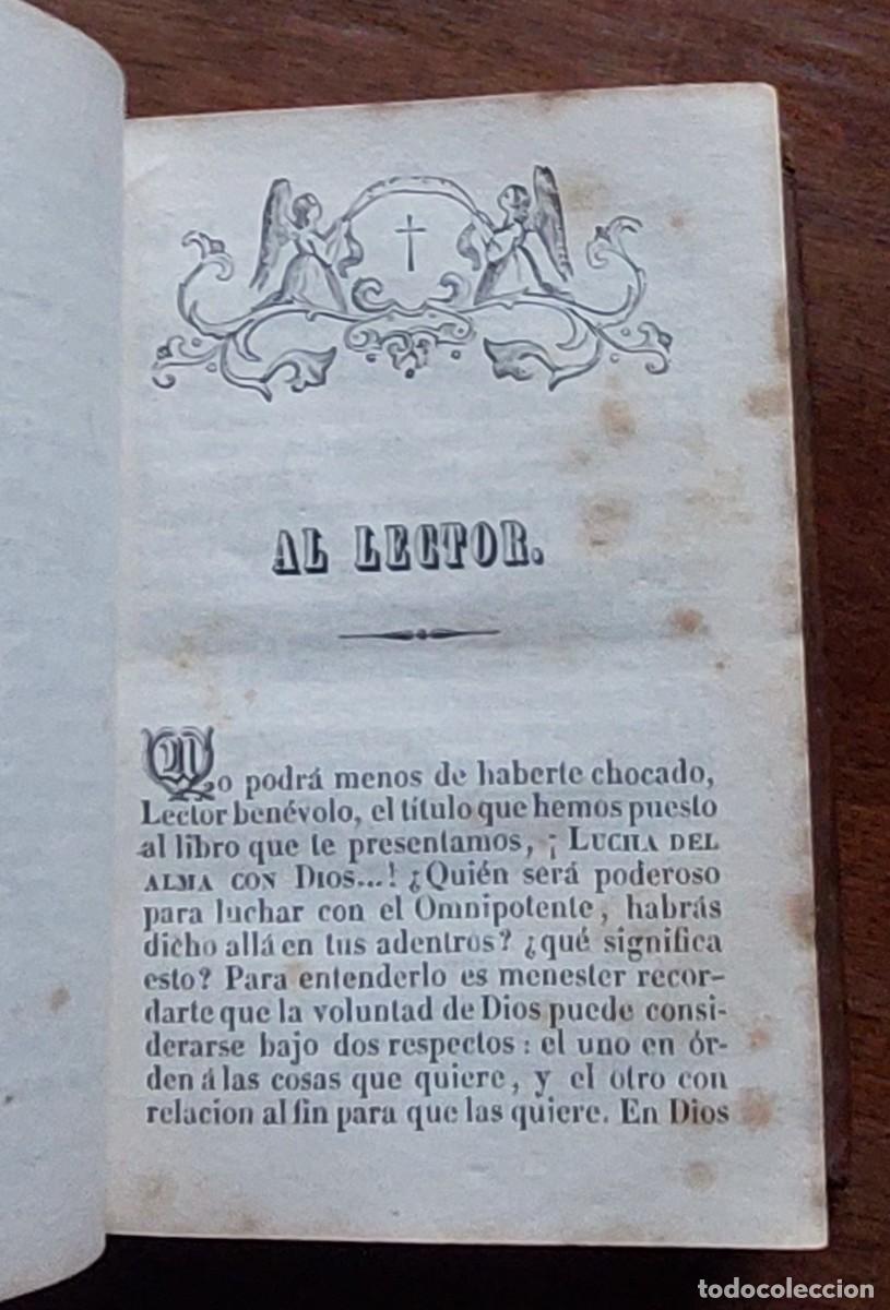 Libros antiguos: LUCHA DEL ALMA CON DIOS 1843 - Foto 3