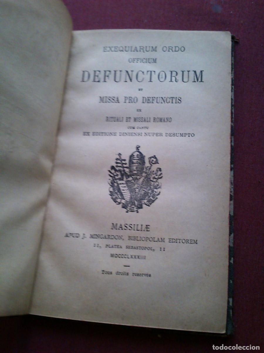 Antiquarische B&uuml;cher: Exequiarum Ordo Officium Defunctorum 1883