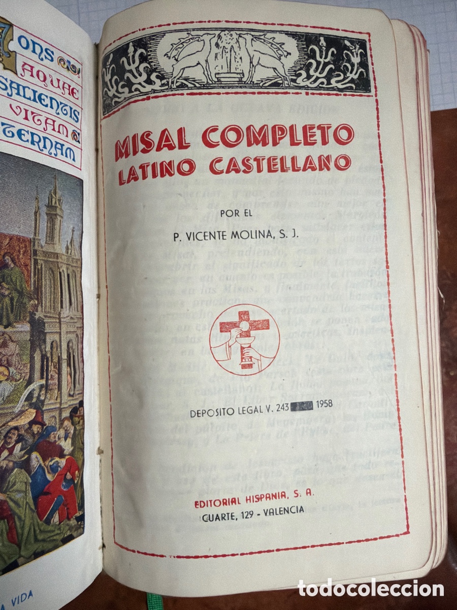 Libros antiguos: Misal completo latino castellano