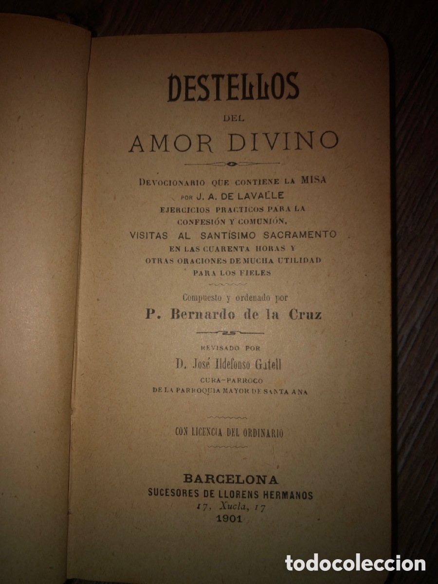 Livros antigos: Libro destellos del amor divino(1901)