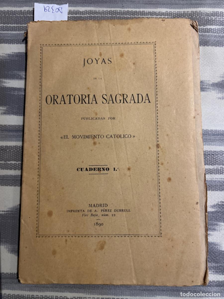 Libros antiguos: JOYAS DE LA ORATORIA SAGRADA, 1890 - Foto 1