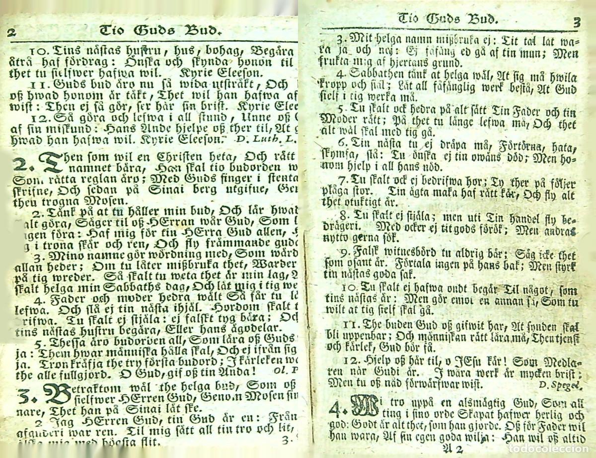 Libros antiguos: EL LIBRO DE SALMOS - 1695 - EN SUECO - Foto 4