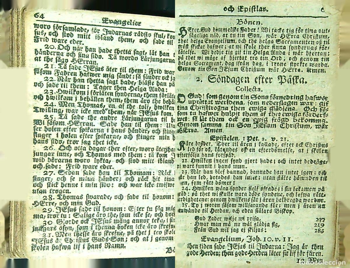 Libros antiguos: EL LIBRO DE SALMOS - 1695 - EN SUECO - Foto 5