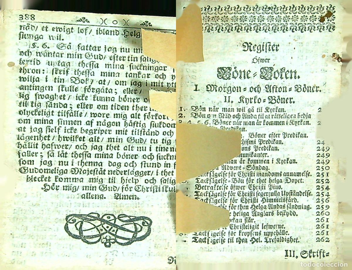 Libros antiguos: EL LIBRO DE SALMOS - 1695 - EN SUECO - Foto 6