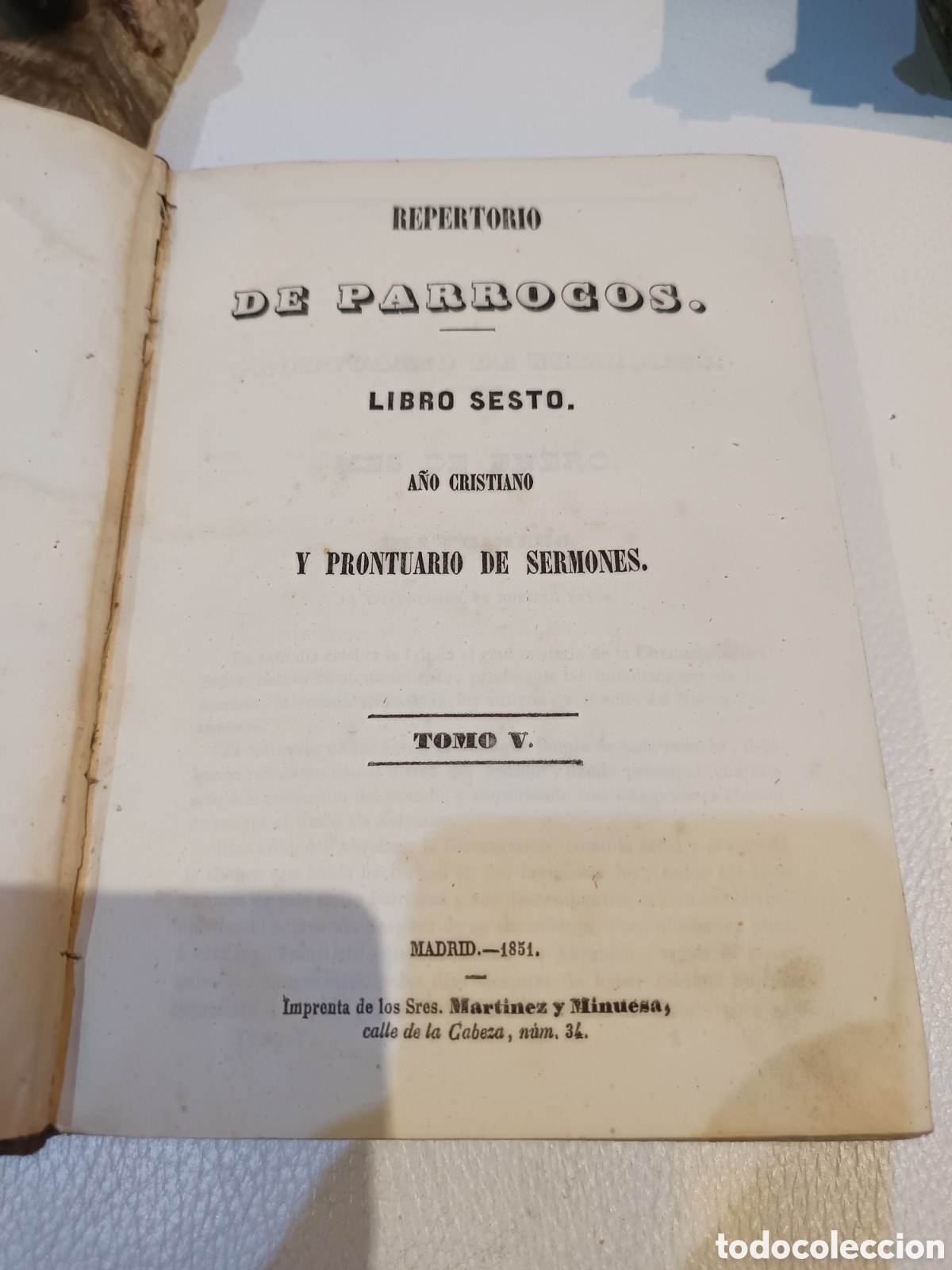 Libros antiguos: Repertorio de parrocos - Foto 1