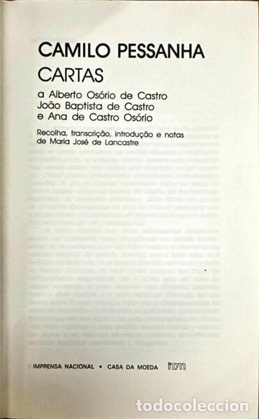 Libros antiguos: PESSANHA. (Camilo) - CARTAS. - Foto 2
