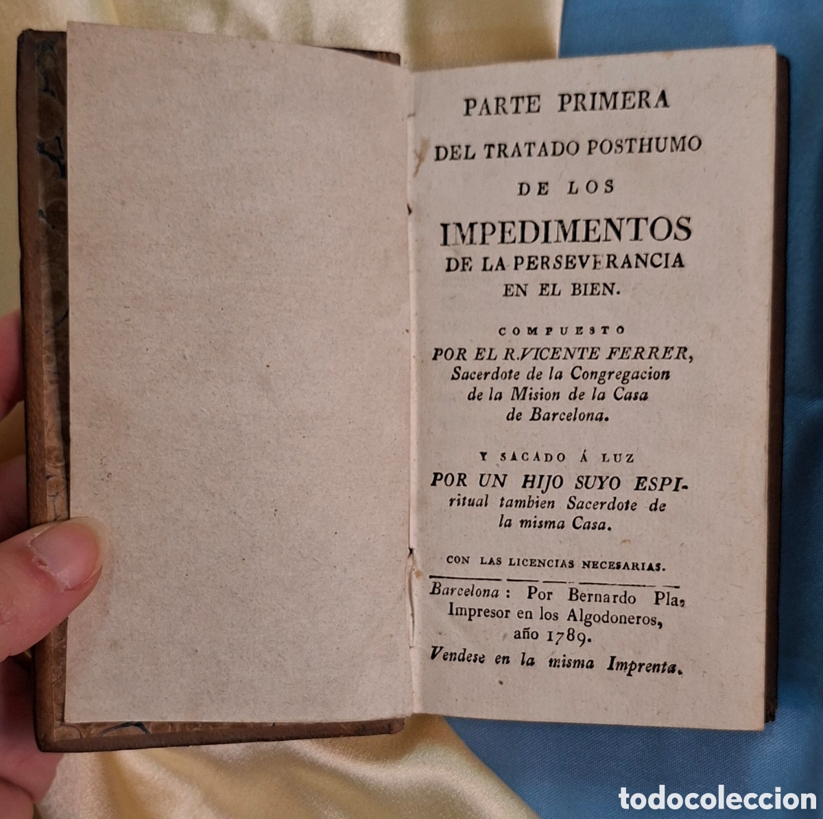 Libros antiguos: Tratado P&oacute;stumo Impedimentos Perseverancia - Foto 4