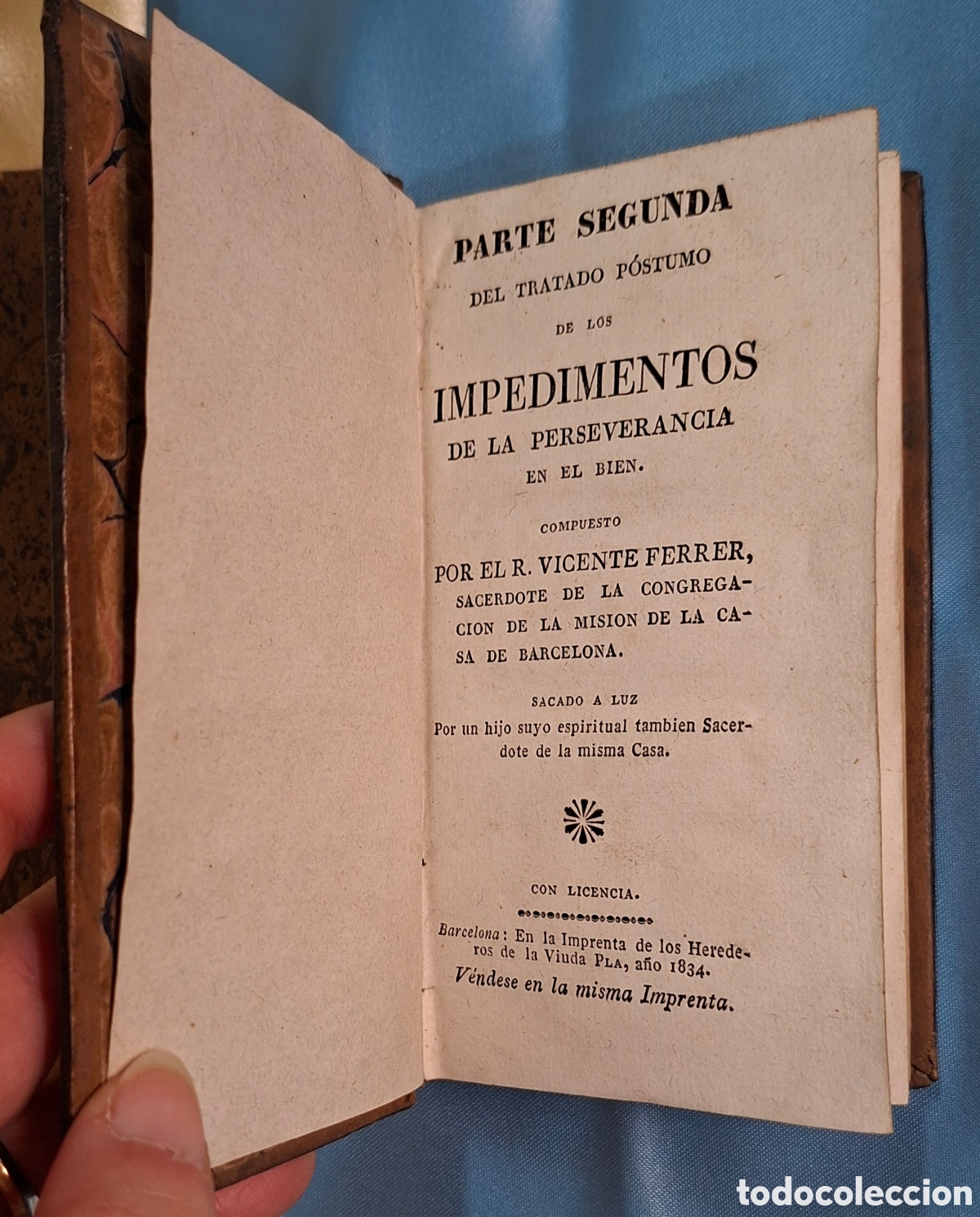 Libros antiguos: Tratado P&oacute;stumo Impedimentos Perseverancia - Foto 5