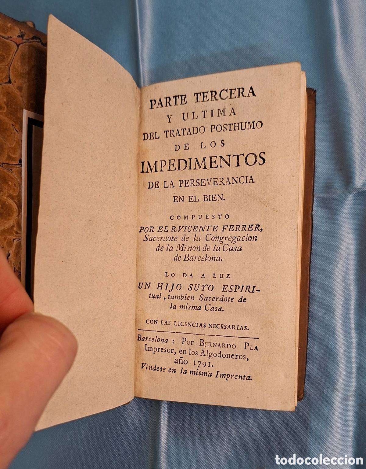 Libros antiguos: Tratado P&oacute;stumo Impedimentos Perseverancia - Foto 7