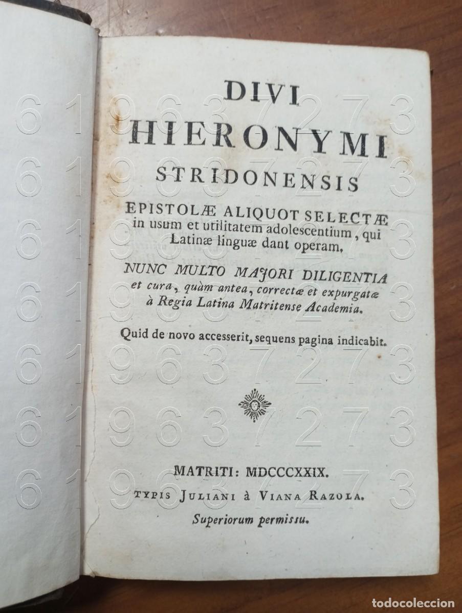 Libros antiguos: SAN JERONIMO DE ESTRIDON EPISTOLAS 1829 W2 - Foto 5