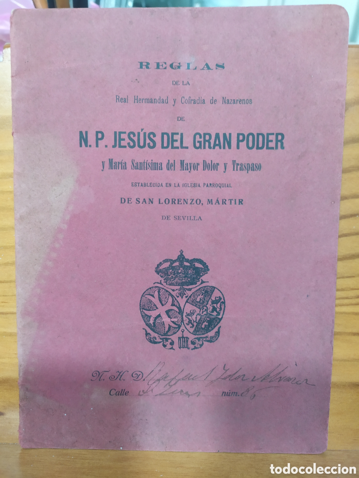 Libros antiguos: Gran Poder de Sevilla libro de reglas del a&ntilde;o 1915 - Foto 1