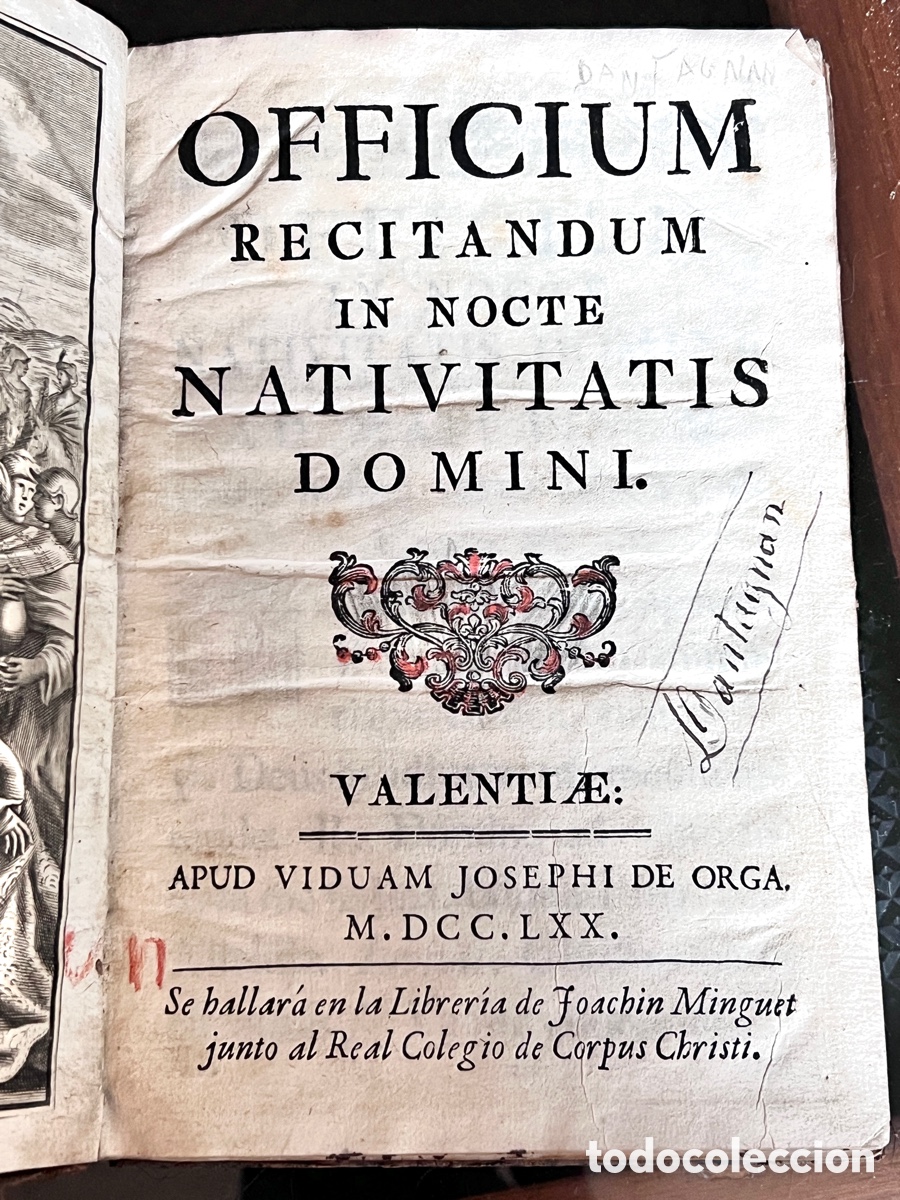 Antiquarische B&uuml;cher: MDCCLXX OFFICIUM RECITANDUM IN NOCTENATIVITATIS