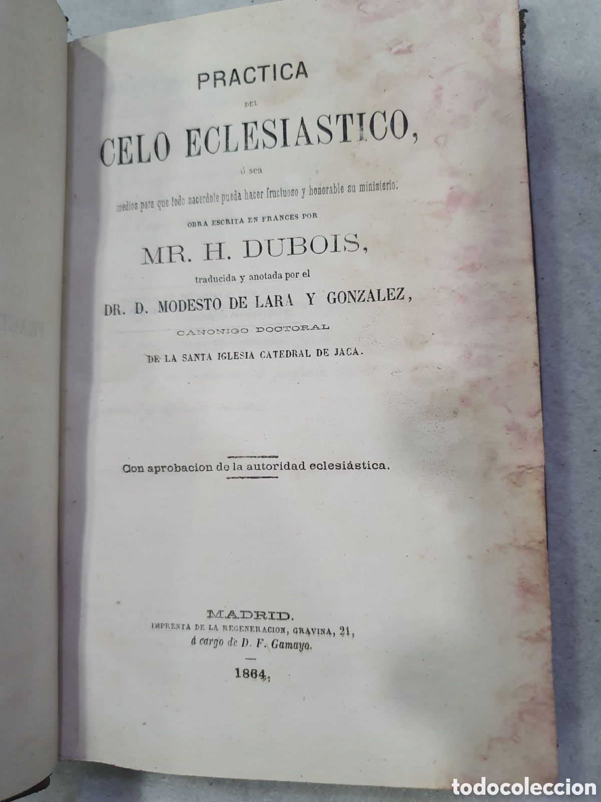 Libros antiguos: Pr&aacute;ctica del celo eclesi&aacute;stico. 1864. Dubois. (L28) - Foto 1