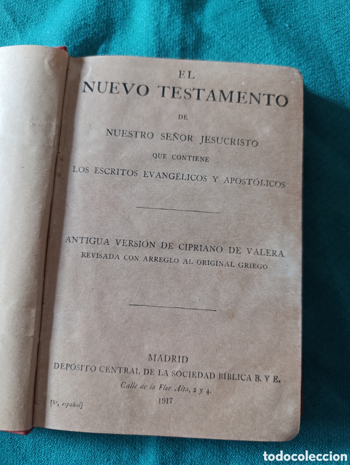 Libros antiguos: Nuevo testamento 1917 - Foto 2
