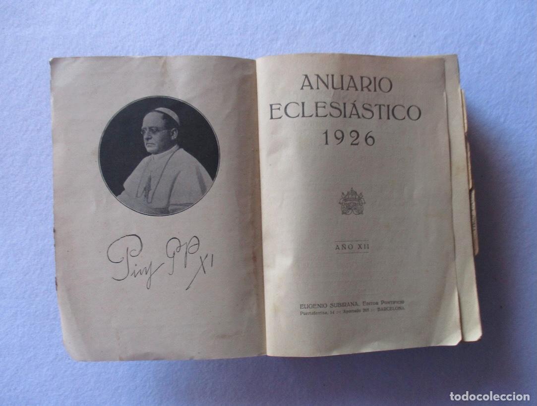 Libros antiguos: ANUARIO ECLESIASTICO 1926 - Foto 2