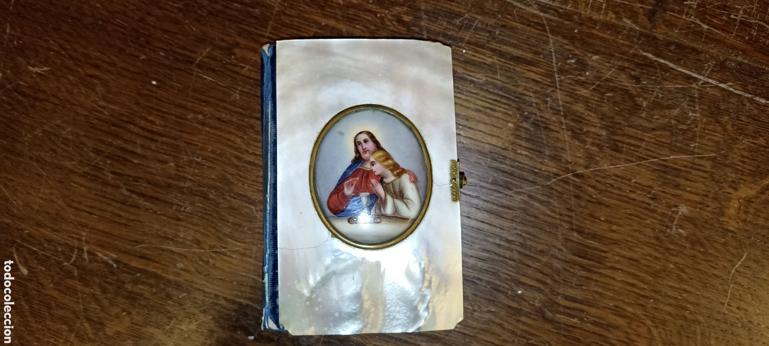 Libros antiguos: Devocionario con tapas de nacar y esmalte siglo XIX - Foto 2