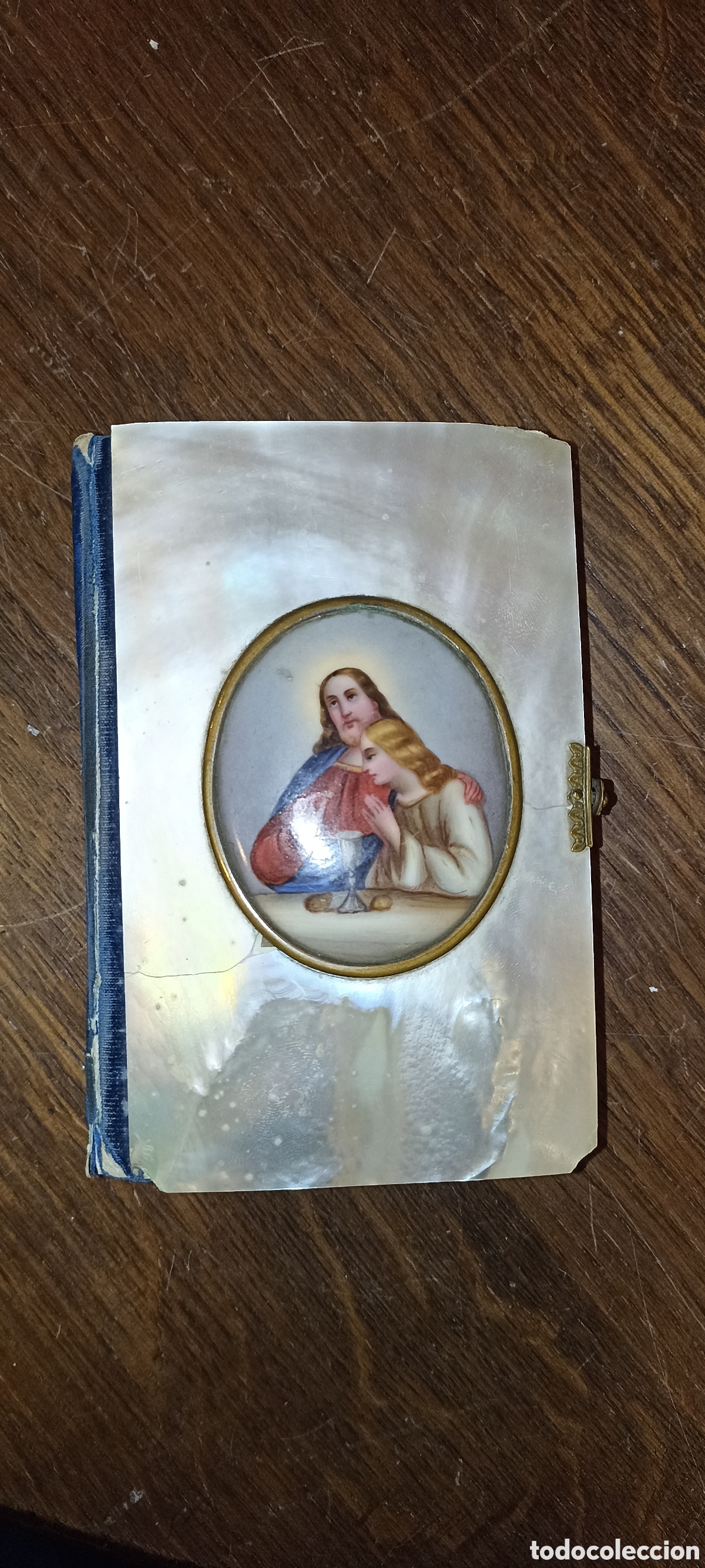 Libros antiguos: Devocionario con tapas de nacar y esmalte siglo XIX - Foto 1