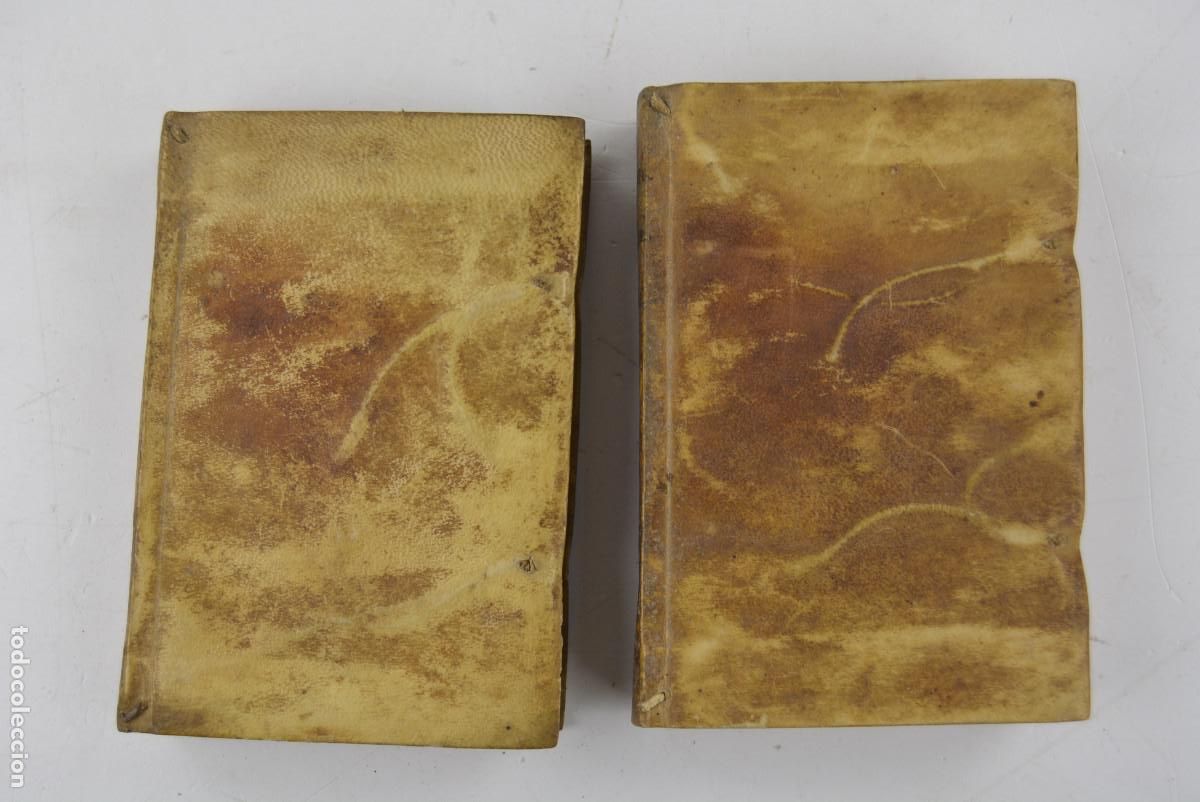 Libros antiguos: Pensamientos o reflexiones cristianas, 1764, tomos II y III, Imprenta Jayme Osset, Barcelona.