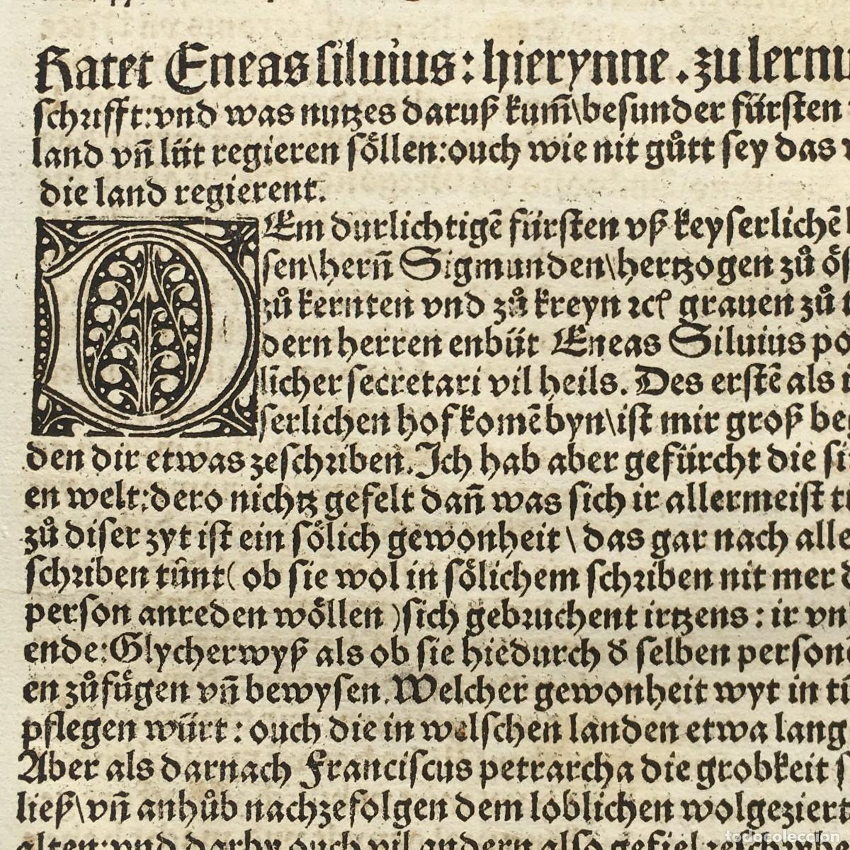 Libros antiguos: A&ntilde;o 1510 - Post incunable - Enea Silvio Piccolomini - Letra G&oacute;tica - Tipograf&iacute;a