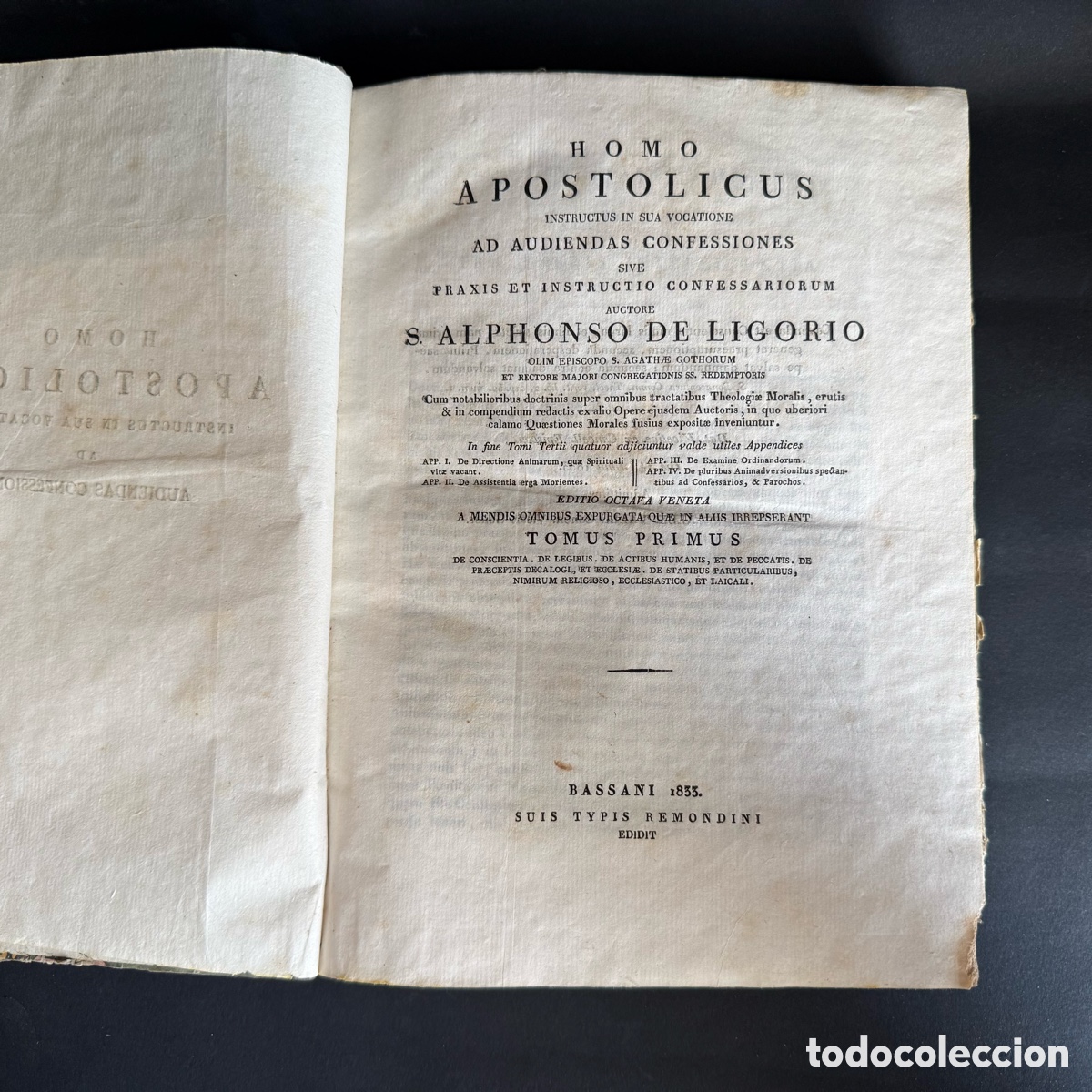 Libros antiguos: 1833 - Homo Apostolicus - Ligorio - Tomos I/II/III - Religi&oacute;n