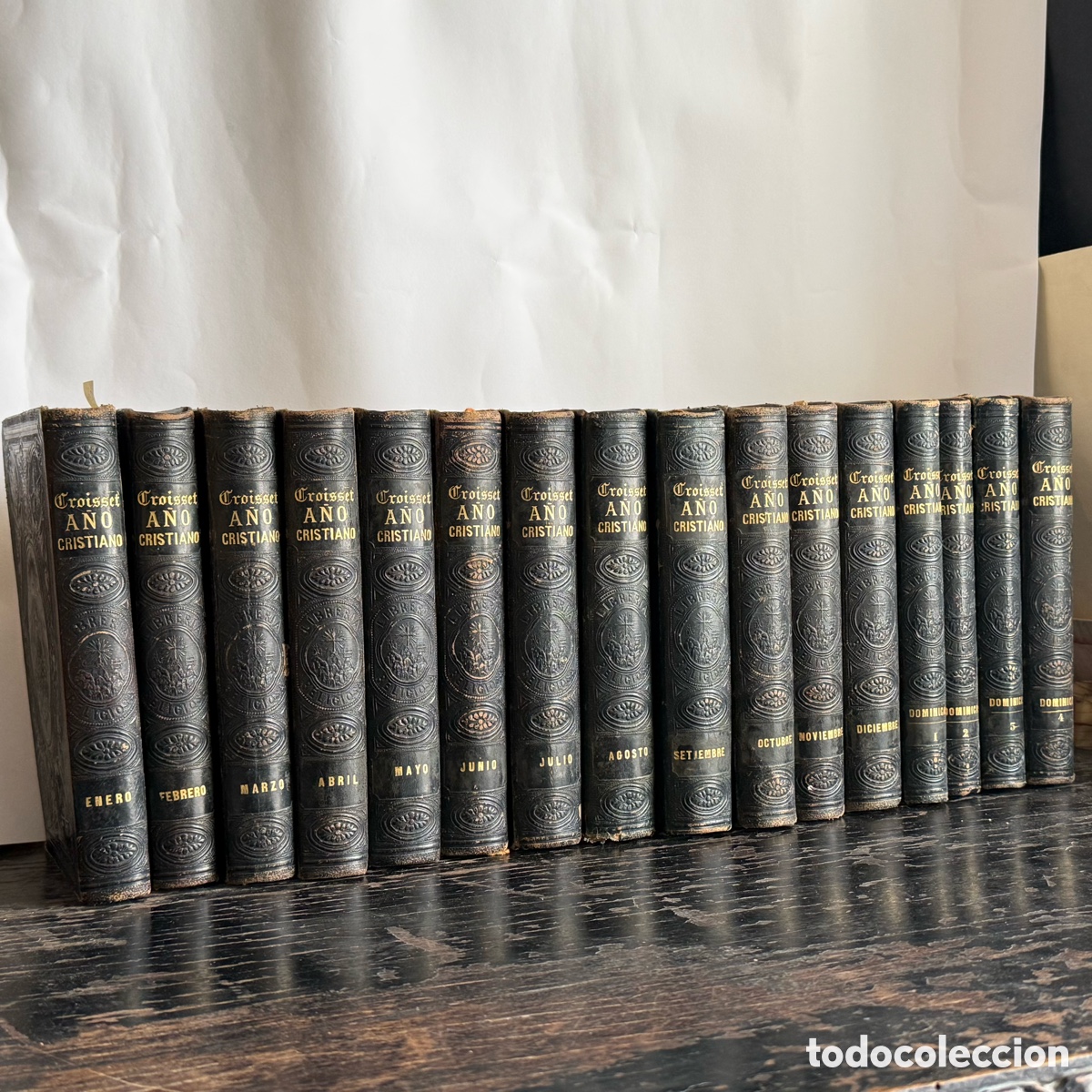 Libros antiguos: A&Ntilde;O CRISTIANO Y DOMINICAS COMPLETO - Croisset - 16 tomos 1862-1863 - Religi&oacute;n - S. XIX