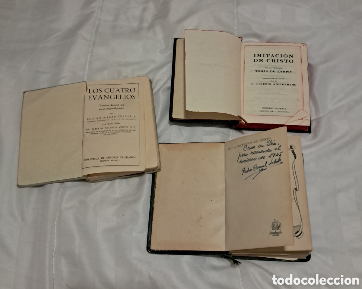 Libros antiguos: 3 libros religiosos en espa&ntilde;ol a&ntilde;os 40 y 50