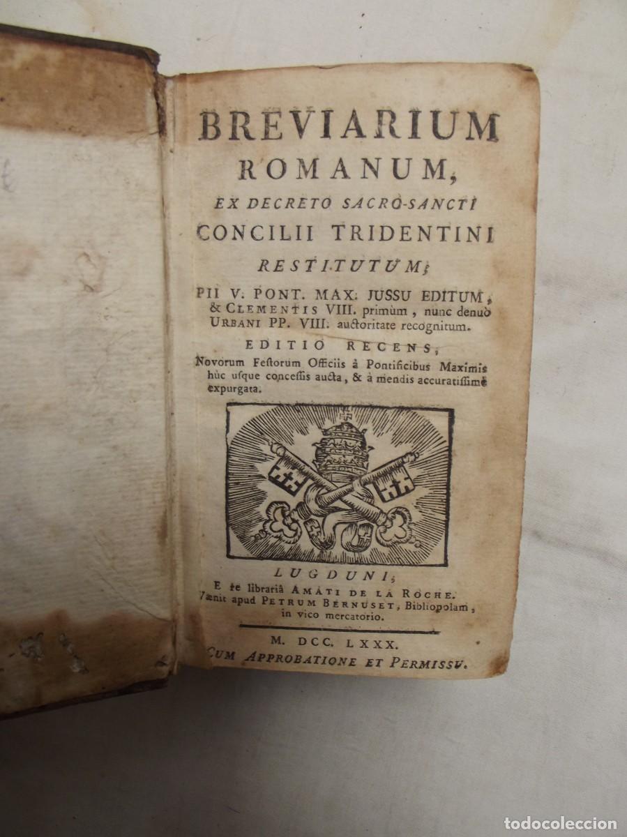 Libros antiguos: BREVIARIUM ROMANUN EX DECRETO SACRO - SANCTI CONCILII TRIDENTINI