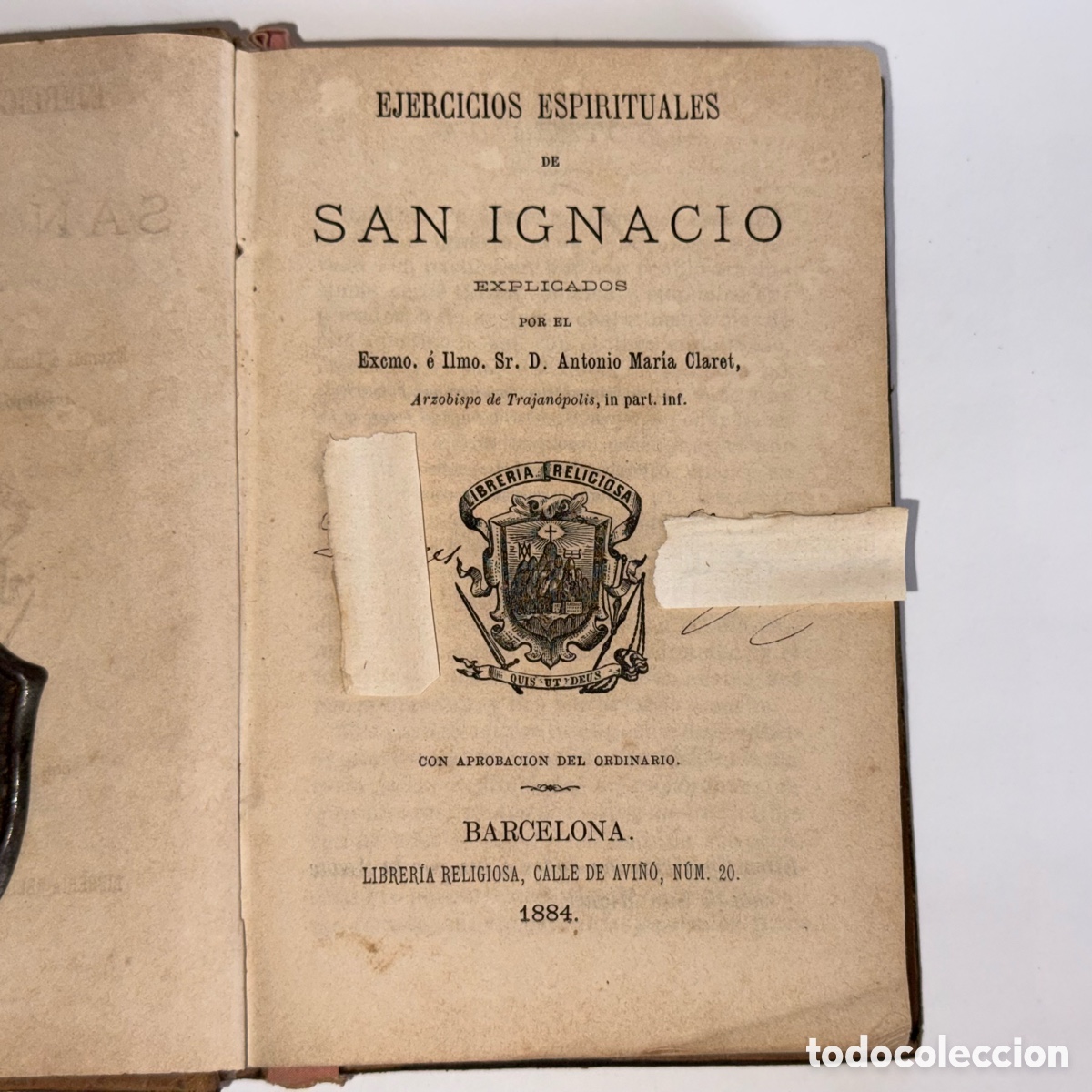 Libros antiguos: A&ntilde;o 1884 - EJERCICIOS ESPIRITUALES DE SAN IGNACIO EXPLICADOS POR SAN ANTONIO MARIA CLARET - JESUITAS
