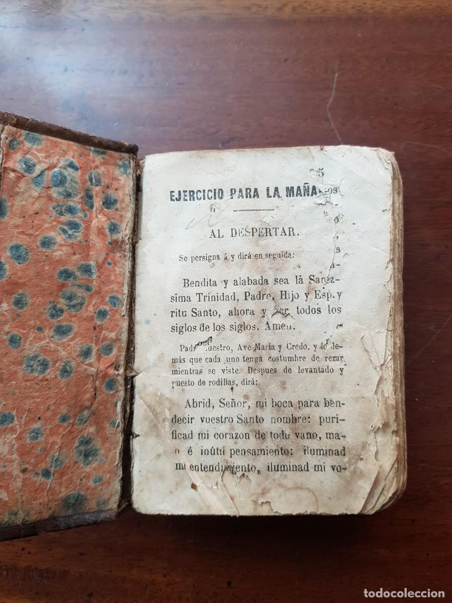 Libros antiguos: ANTIGUO LIBRO RELIGIOSO-TAPAS DE PIEL - Foto 4