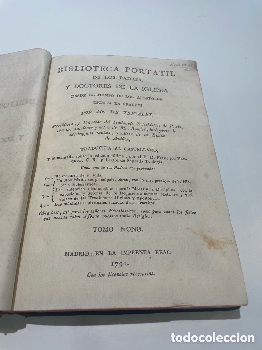 Libros antiguos: Biblioteca de los padres y doctores De la Iglesia