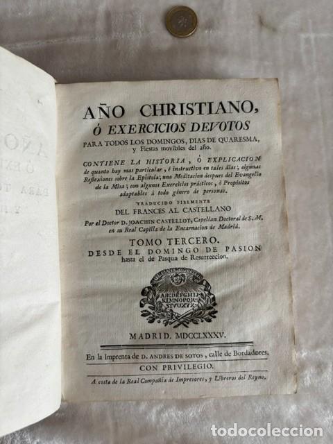 Libros antiguos: Libro antiguo &rdquo;Exercicios Devotos&rdquo; - a&ntilde;o 1785