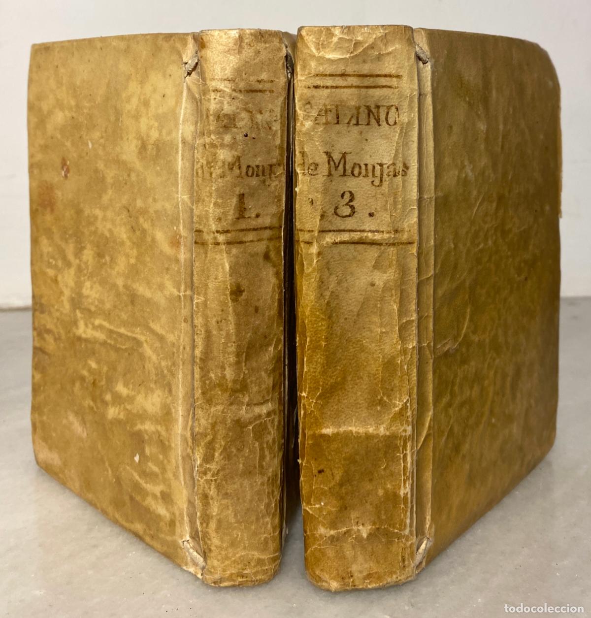 Libros antiguos: Convento de la Paz. M&aacute;laga. Discursos espirituales entretenimiento de las Monjas. 1786. 2 vols. de 3
