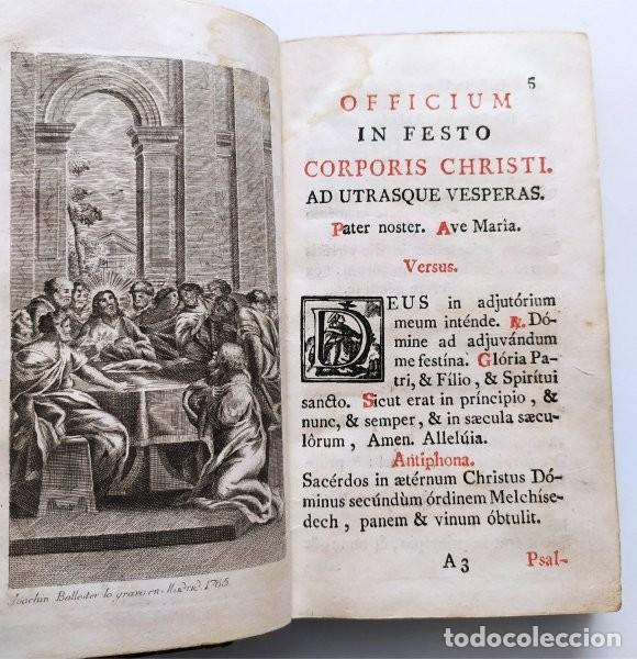 Libros antiguos: Officium et missa in festo et per octavam Corporis Christi. Madrid, 1777. Joaqu&iacute;n Ibarra. Ballester