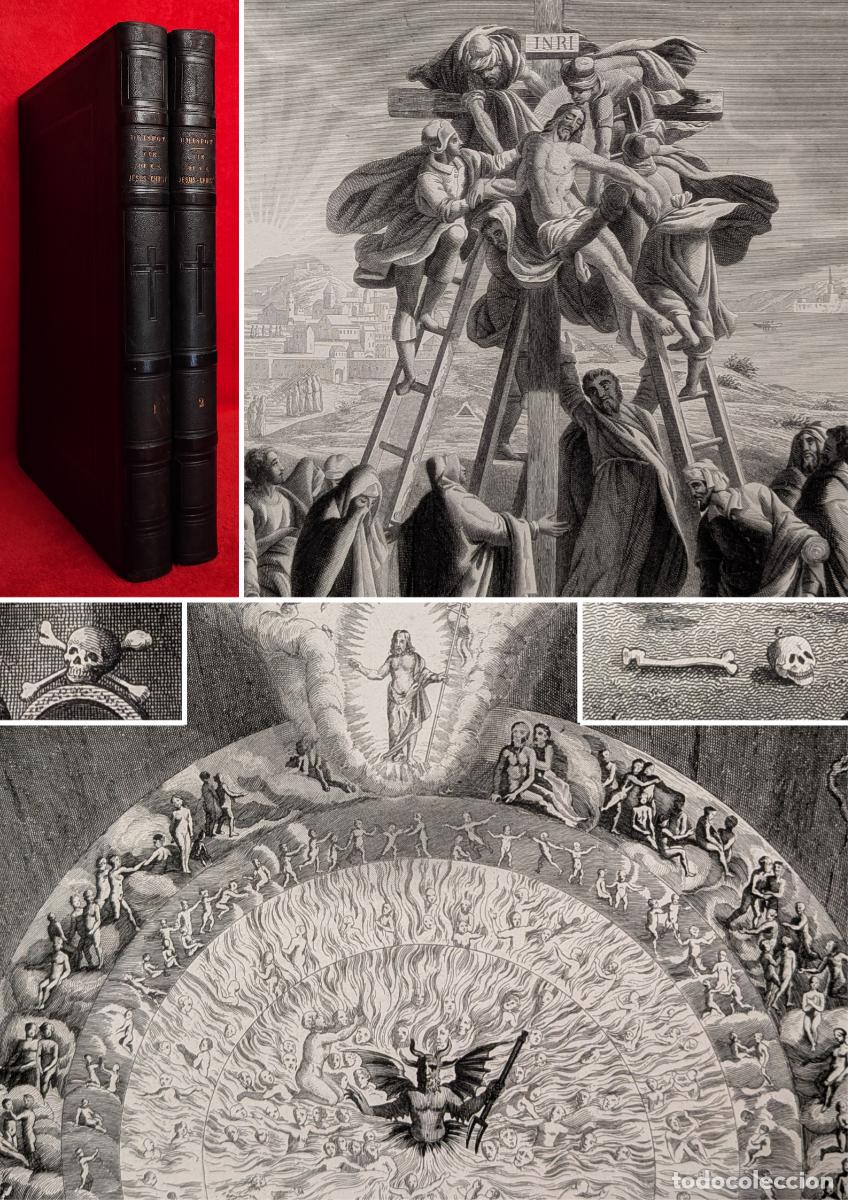 Libros antiguos: ❤️️A&Ntilde;O 1853 -47CM-10KG- LUJOSA BIBLIA - MONUMENTAL VIDA DE JESUCRISTO - 130 GRABADOS EN ACERO