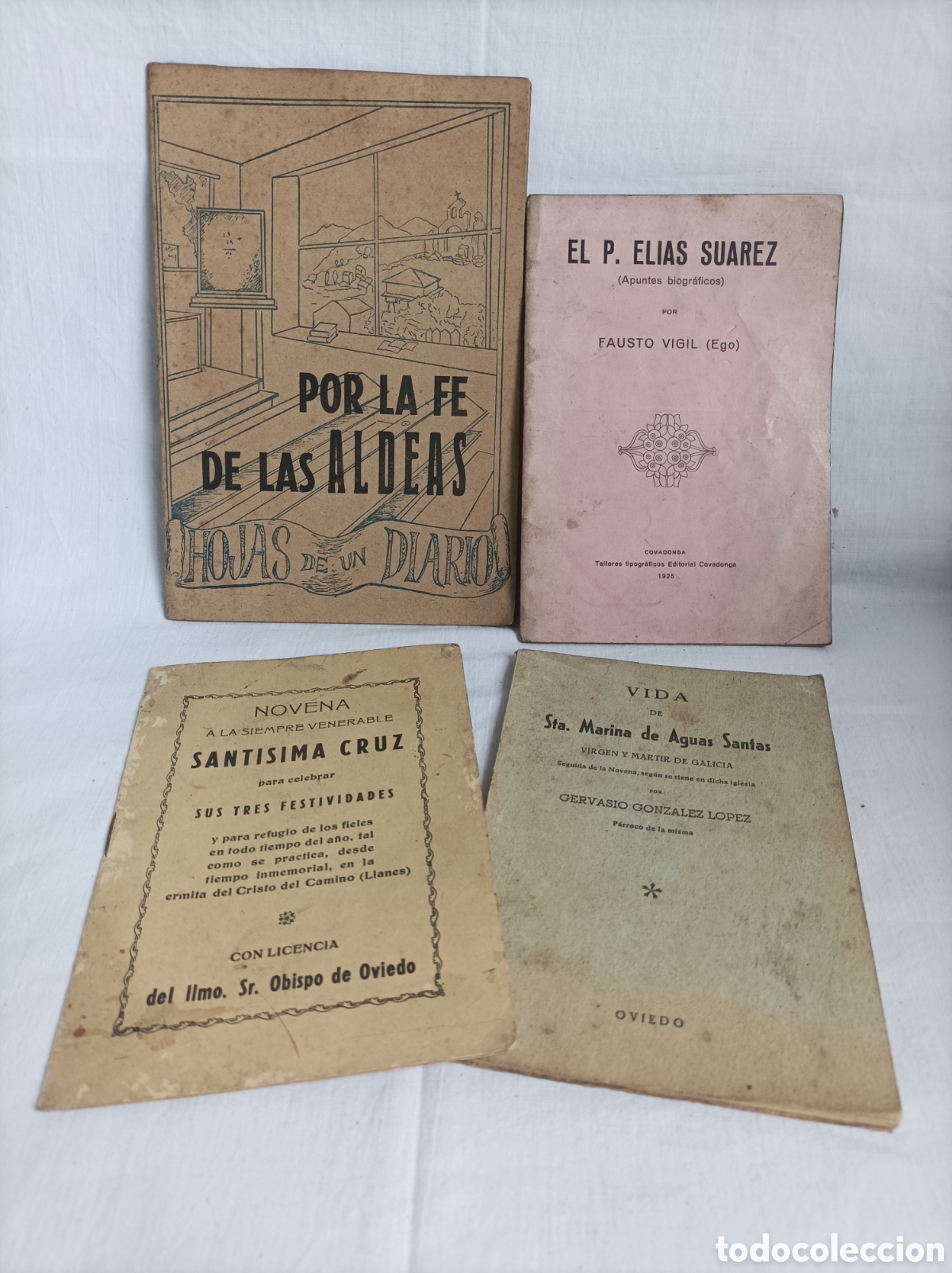 Old books: ASTURIAS. COVADONGA. OVIEDO. Lote de 4