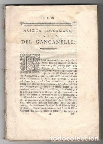 Libros antiguos: Ragguaglio della vita, azioni, e virt&ugrave; di Clemente quartodecimo pontefice ottimo massimo