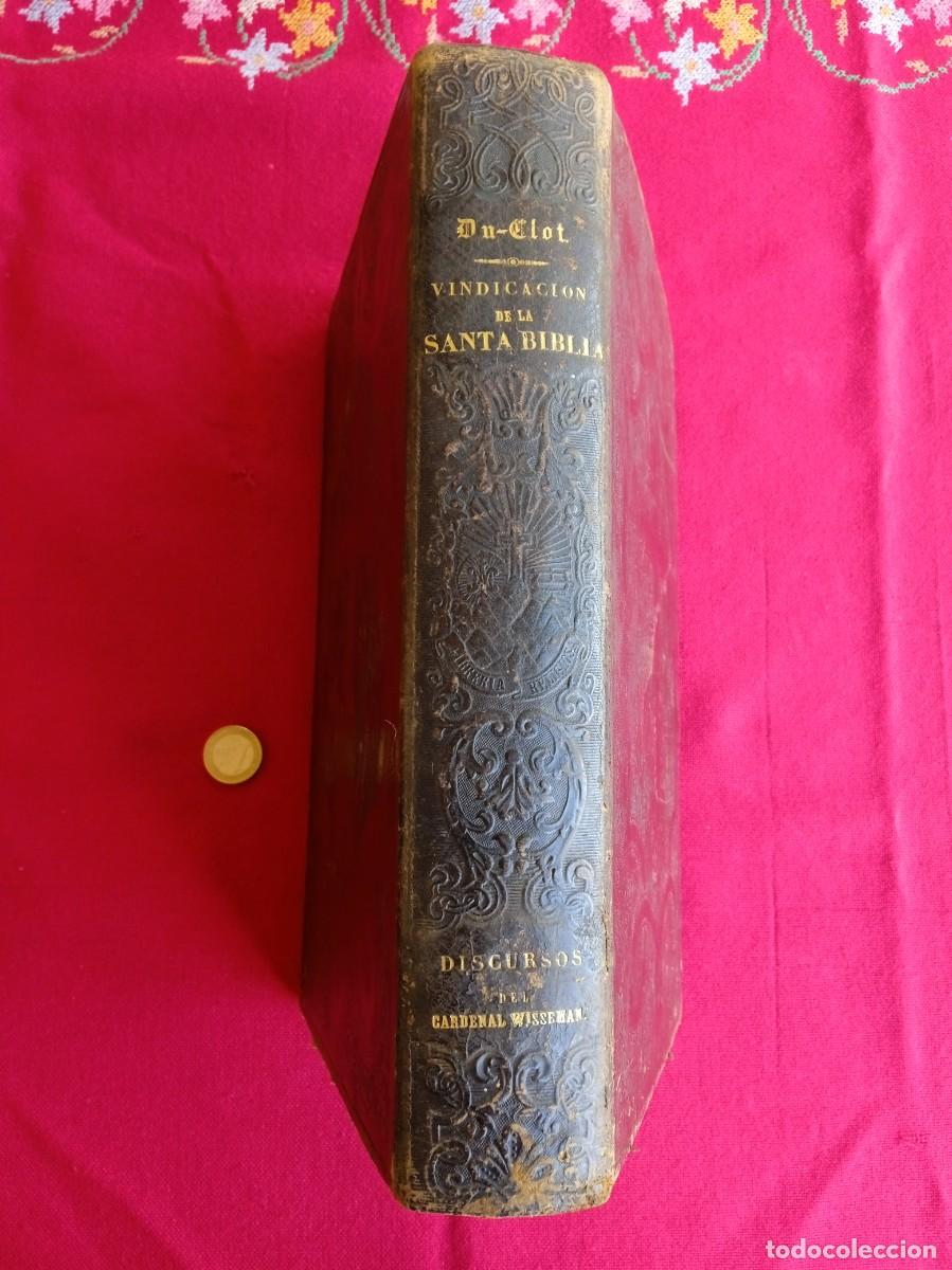 Libros antiguos: Libro antiguo religioso Vindicaci&oacute;n de la Biblia primera edici&oacute;n 1859