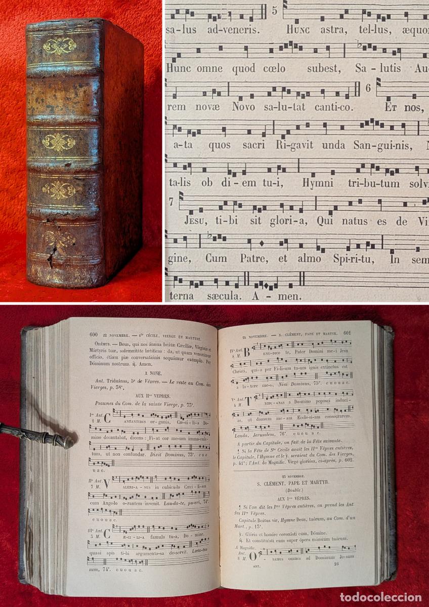 Libros antiguos: ❤️️ A&Ntilde;O 1896 - ANTIFONARIO DE IGLESIA - CANTO GREGORIANO EN LAT&Iacute;N - M&Uacute;SICA - PARTITURAS