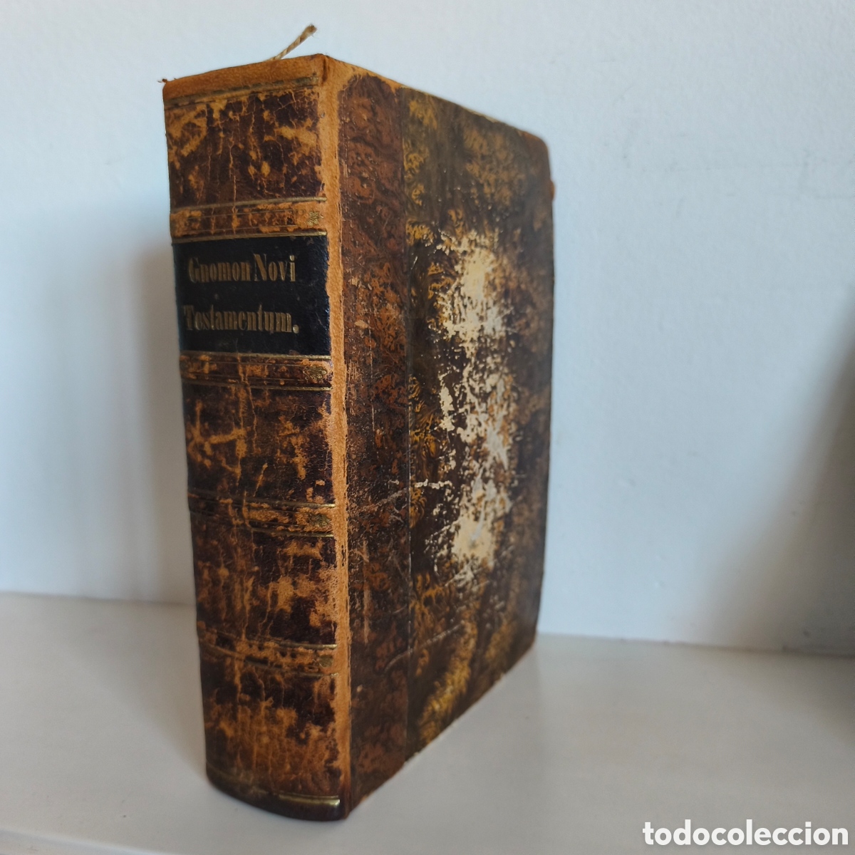 Libros antiguos: Gnomon novi Testamenti - J.A.Bengel (1855). Tubinga. Edici&oacute;n critica Lat&iacute;n, encuadernaci&oacute;n de &eacute;poca.