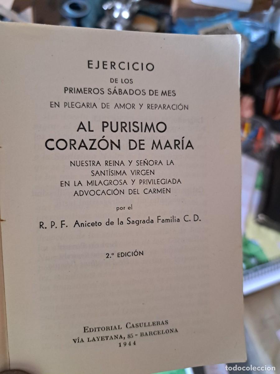 Libros antiguos: EJERCICIO DE LOS PRIMEROS SABADOS DE MES
