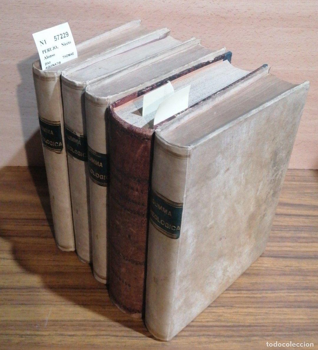 Libros antiguos: PERUJO, Niceto Alonso - DIVI THOMAE AQUINATIS DOCTORIS ANGELICI SUMMA THEOLOGICA (5 VOLUMENES), ...