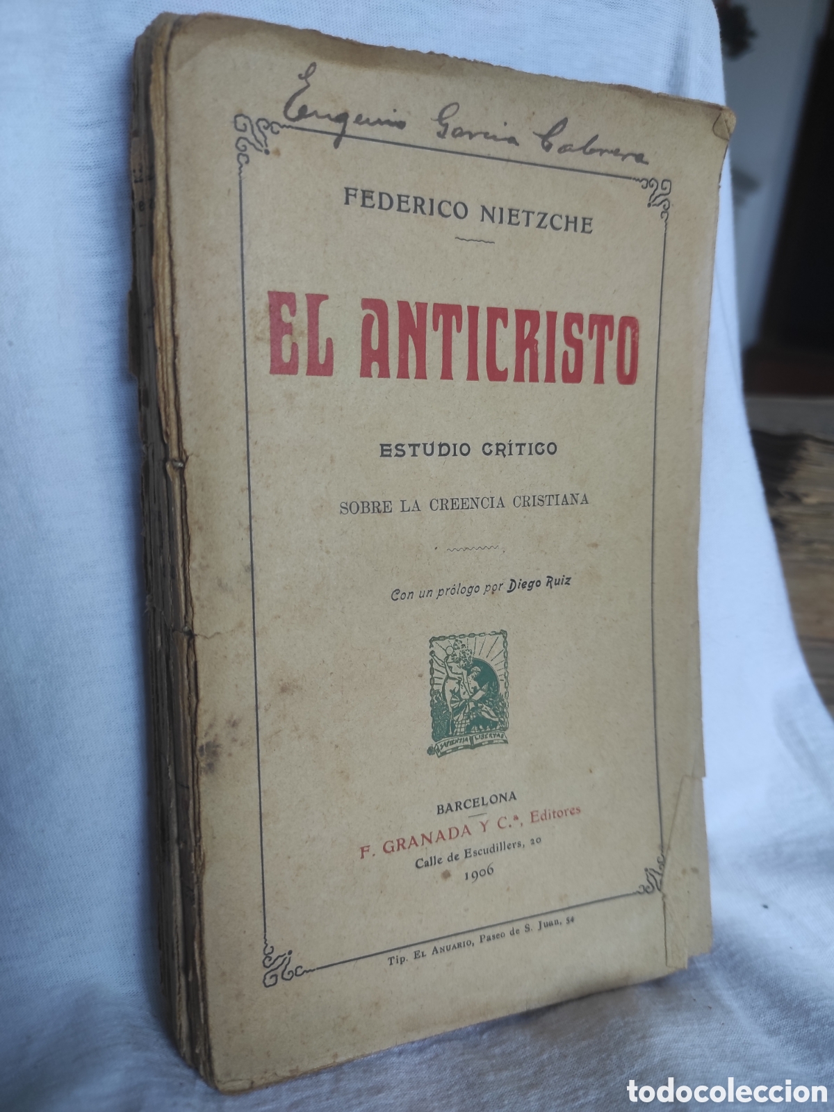Old books: El Anticristo. Federico Nietzche / Nietzsche. 1906