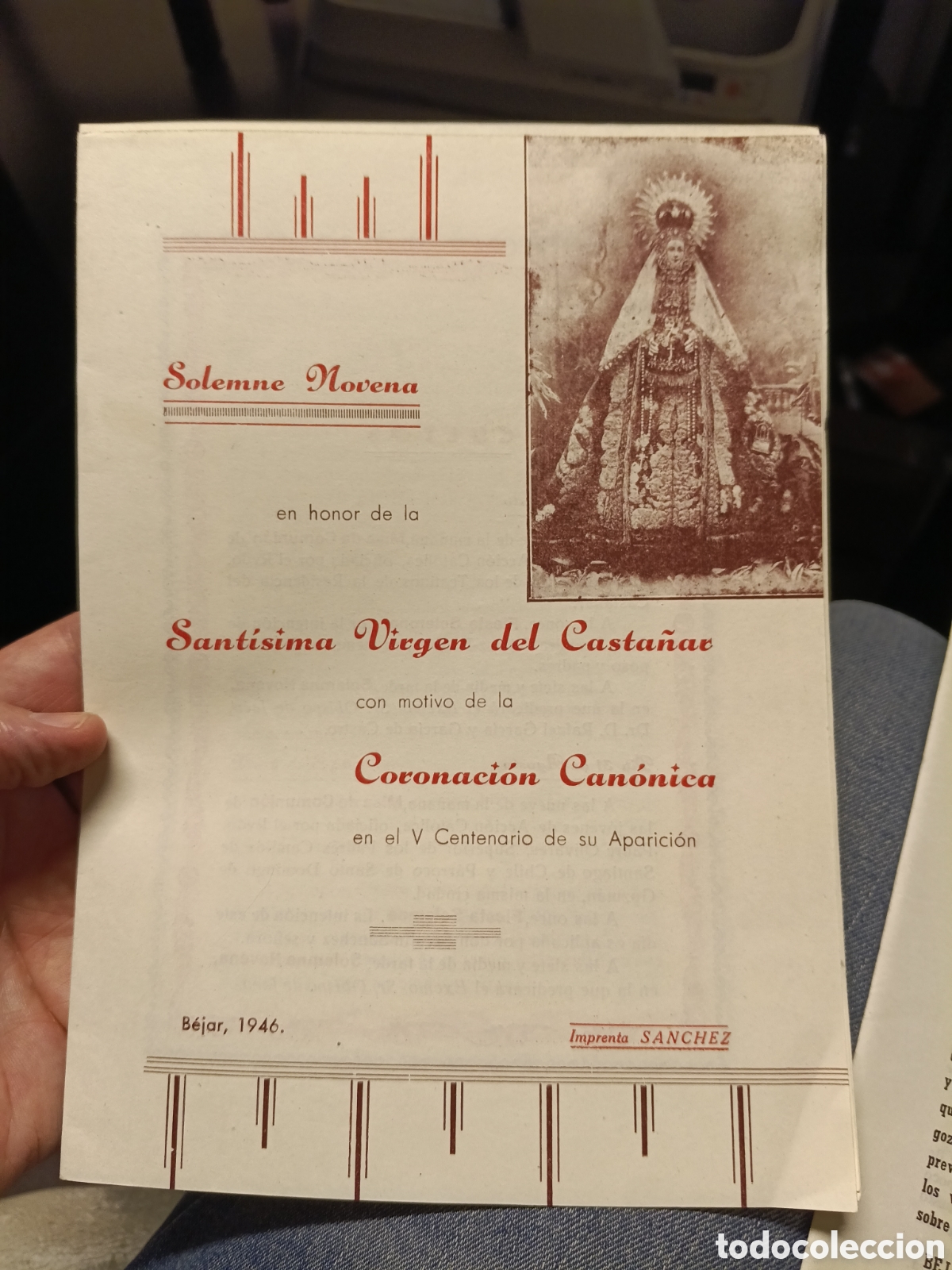 Libros antiguos: Folleto novena coronaci&oacute;n de la virgen del casta&ntilde;ar de B&eacute;jar 1946
