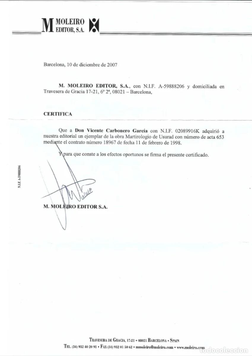 Libros antiguos: Martirologio de Usuardo - Foto 4