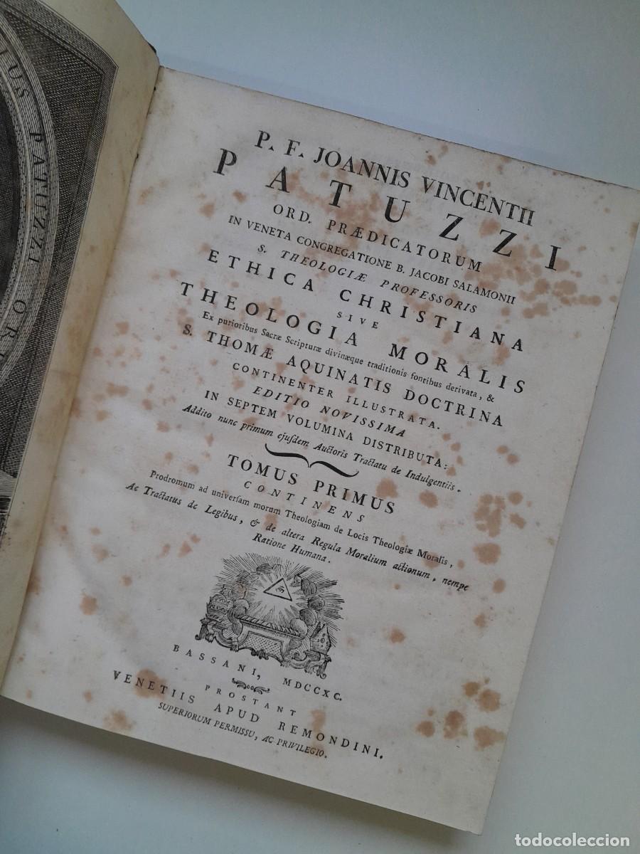 Livros antigos: THEOLOGIA MORALIS (TOMOS 1-4, 6-7) - JOANNIS VICENTII PATUZZI (1790)