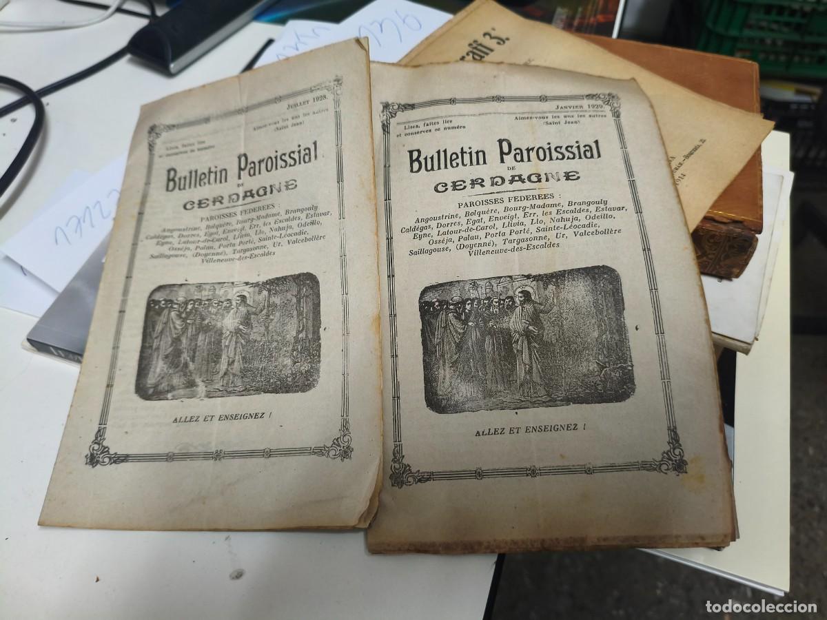 Libros antiguos: Bulletin Paroissial de Cerdagne. Juillet 1928. Janvier 1929. Llivia Palau