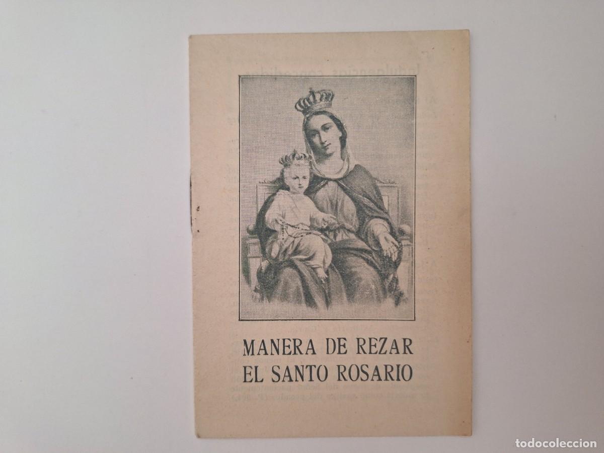 Old books: LIBRITO RELIGIOSO MANERA DE REZAR EL SANTO ROSARIO EDITORIAL BALMES EST-20 RV