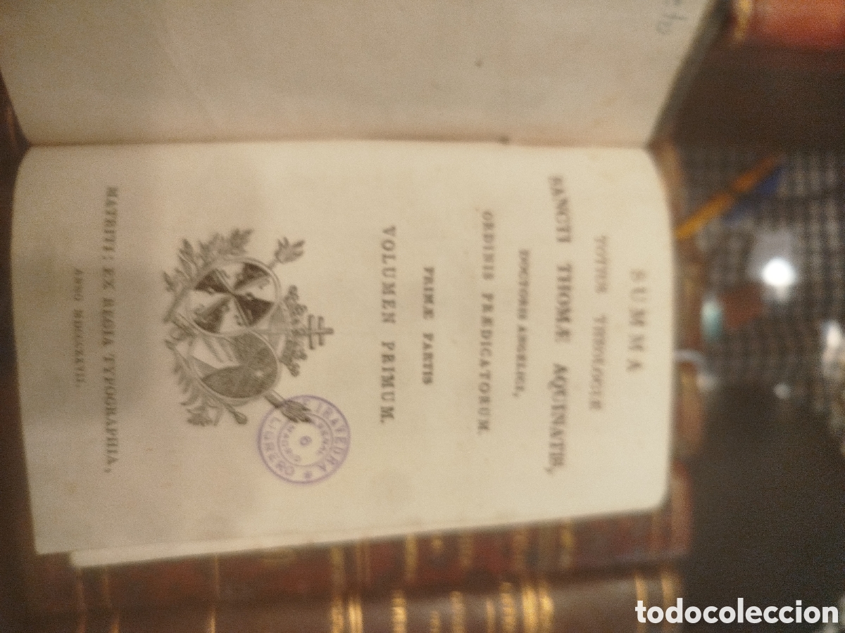 Libros antiguos: Primae Secundae Partis, Volumen Primum (Primera secci&oacute;n de la Segunda Parte, Volumen Primero).